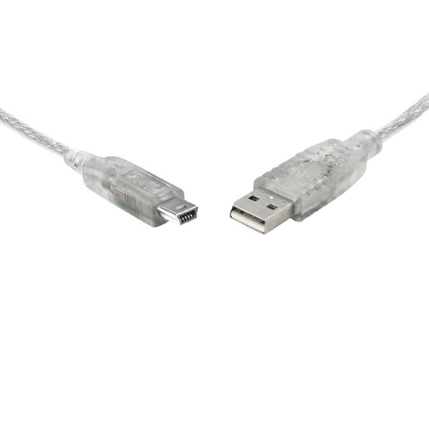 8Ware USB 2.0 Cable 1m A to Mini-USB B Male to Male Transparent 8Ware USB 2.0 Cable 1m A to Mini-USB B Male to Male Transparent